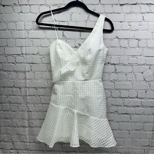 Amanda Uprichard White One-Shoulder mini  Dress size XS
